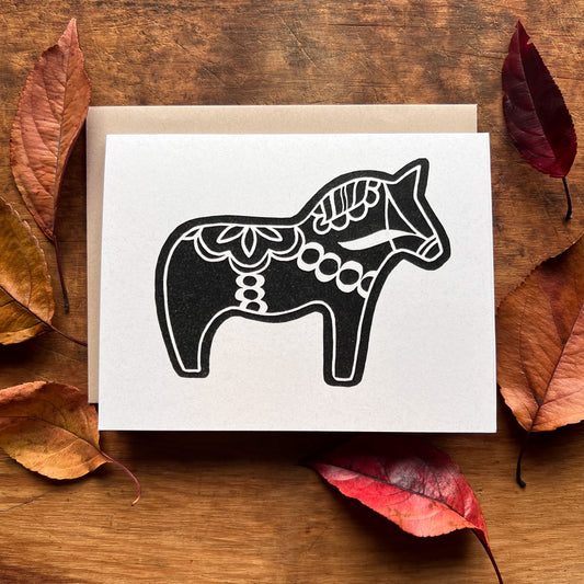 Dala Horse Greeting Cards | Blank Inside, A2, Recycled