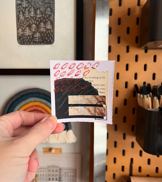 "October 1, 2024" Mixed Media Collage | 3 Inch Original Mini Art