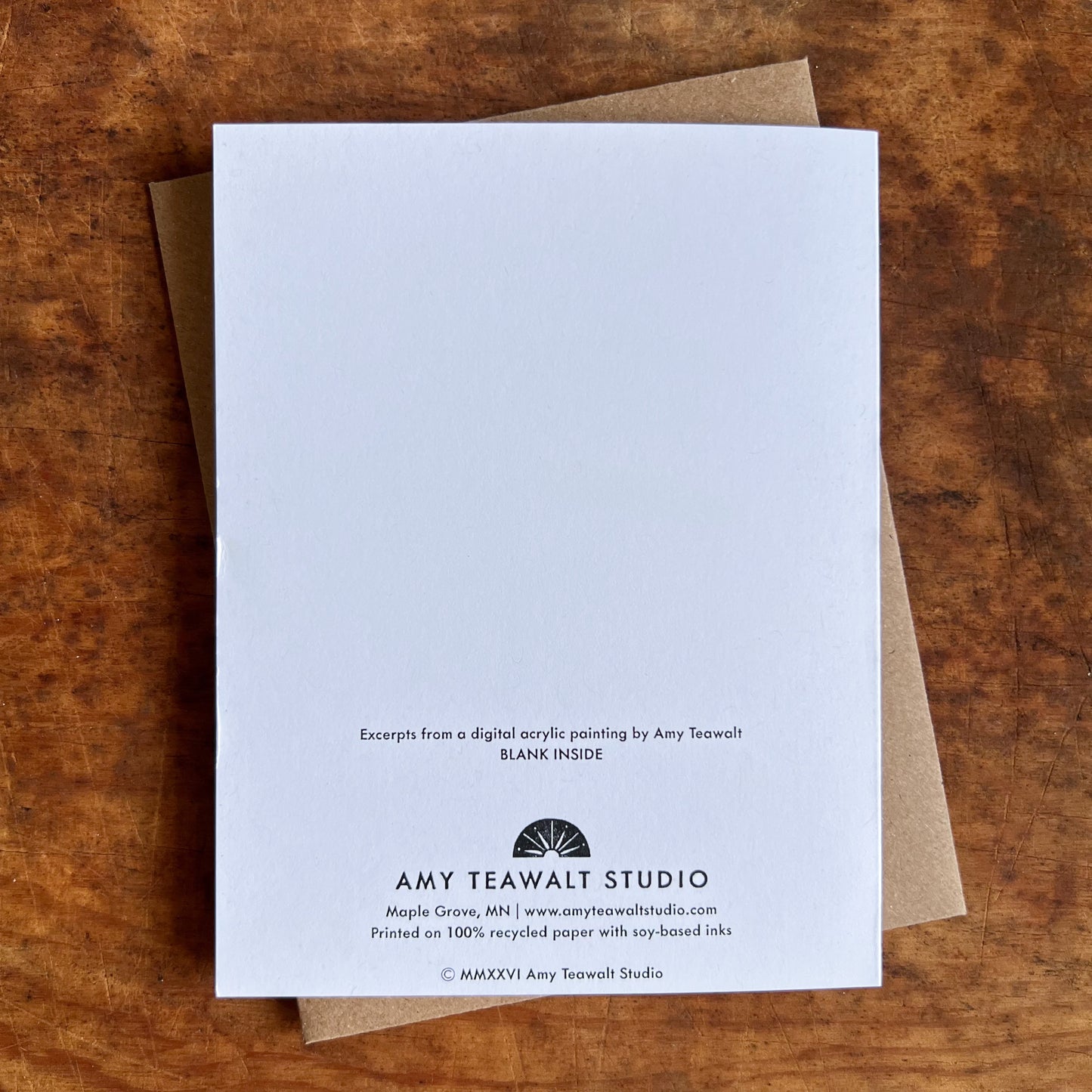 Minnesota Abstract Painting Greeting Cards | Blank Inside, A2, Recycled