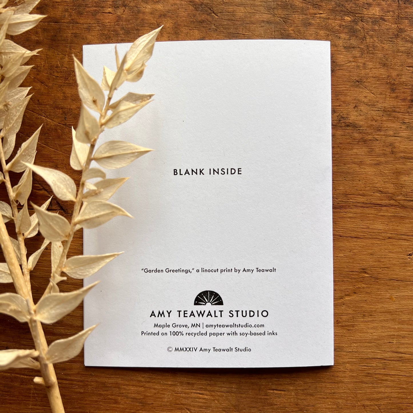 "Garden Greetings" Cards | Blank Inside, A2, Recycled