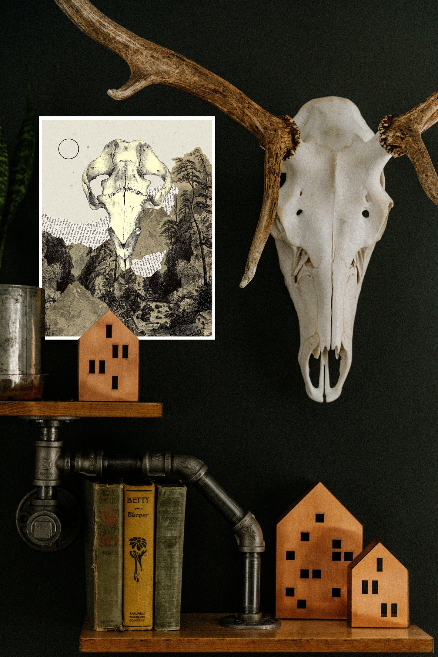 "The Last Gift" Fine Art Print | Collage Art, Moody Nature, No AI