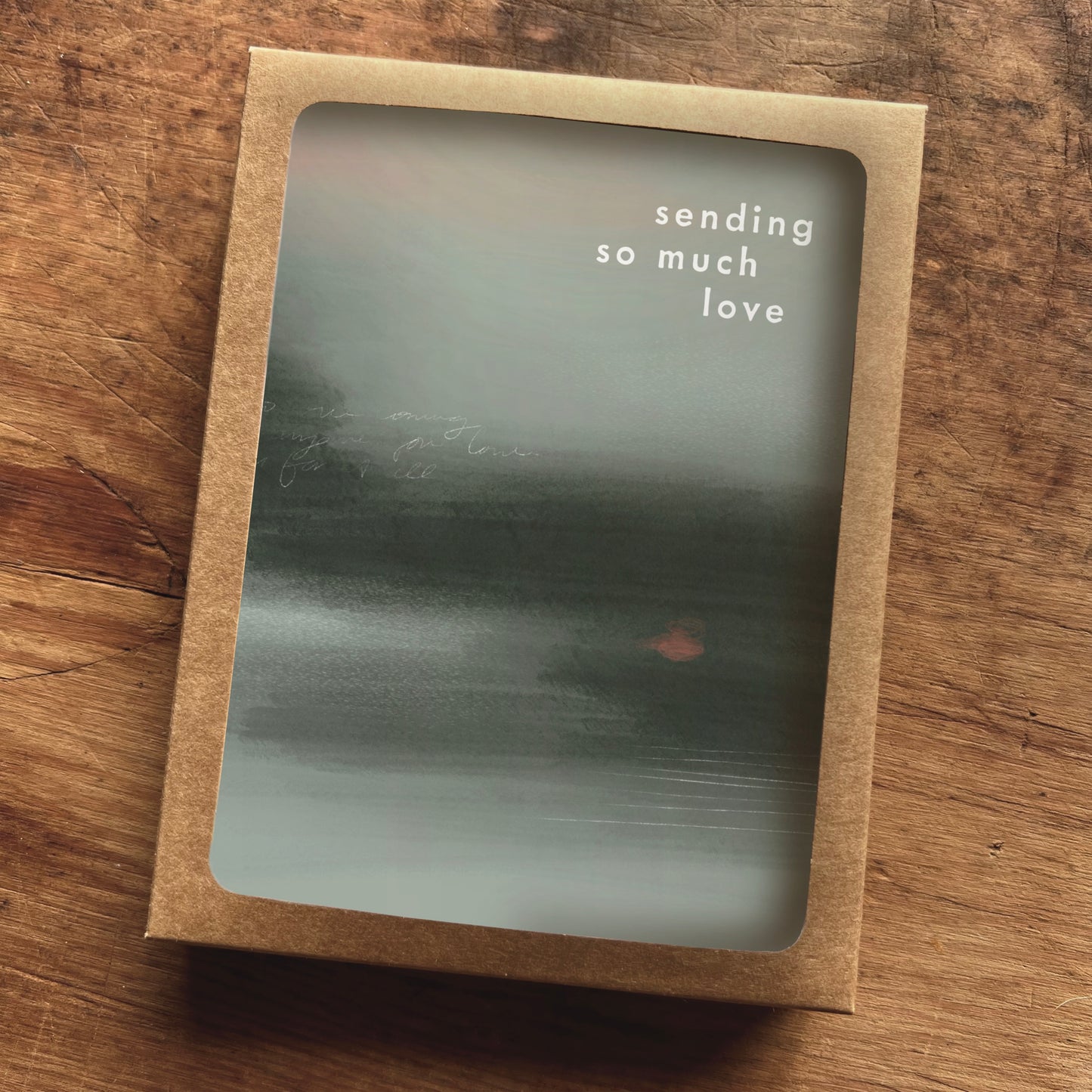 Sending So Much Love Abstract Painting Greeting Cards | Blank Inside, A2, Recycled