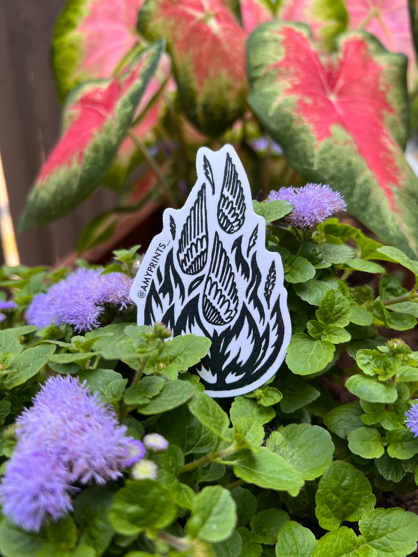 “From the Ashes” 3 Inch Sticker | Linocut Block Print Eco-Friendly Sticker