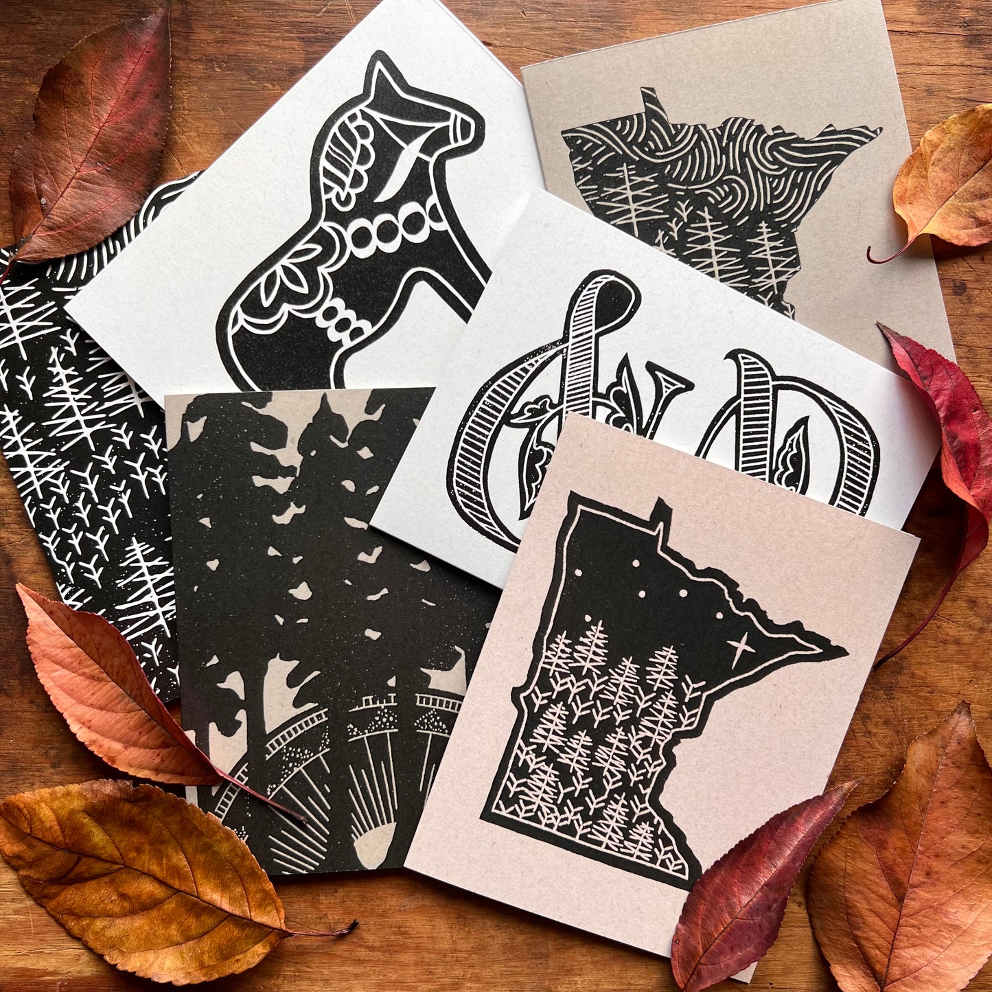 Dala Horse Greeting Cards | Blank Inside, A2, Recycled