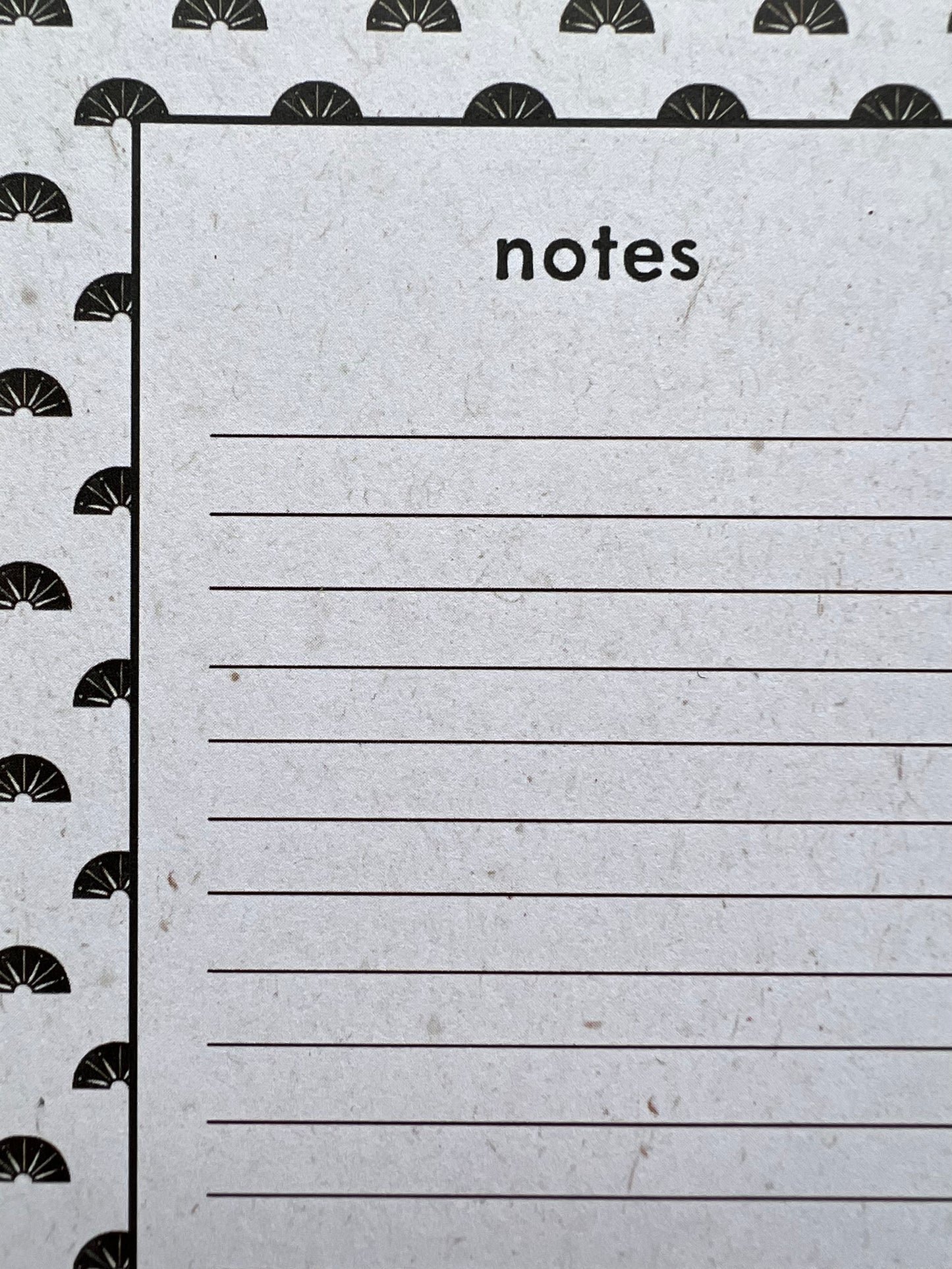 Sunrise Pattern Notepad 4x9” | 50 Sheet Linocut Illustrated Notepad
