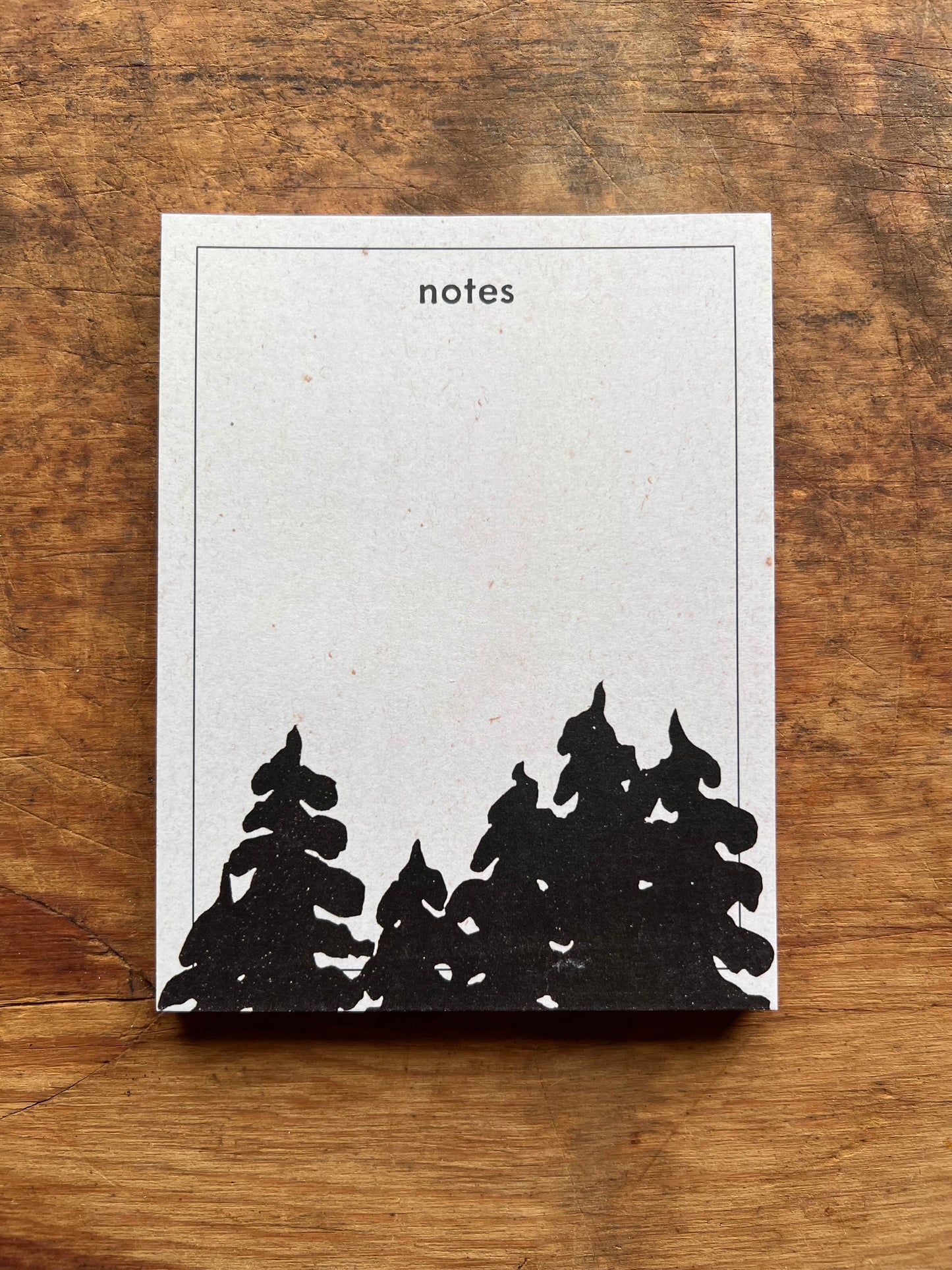Treeline Notepad 4.25x5.5” | 50 Sheet Linocut Illustrated Notepad