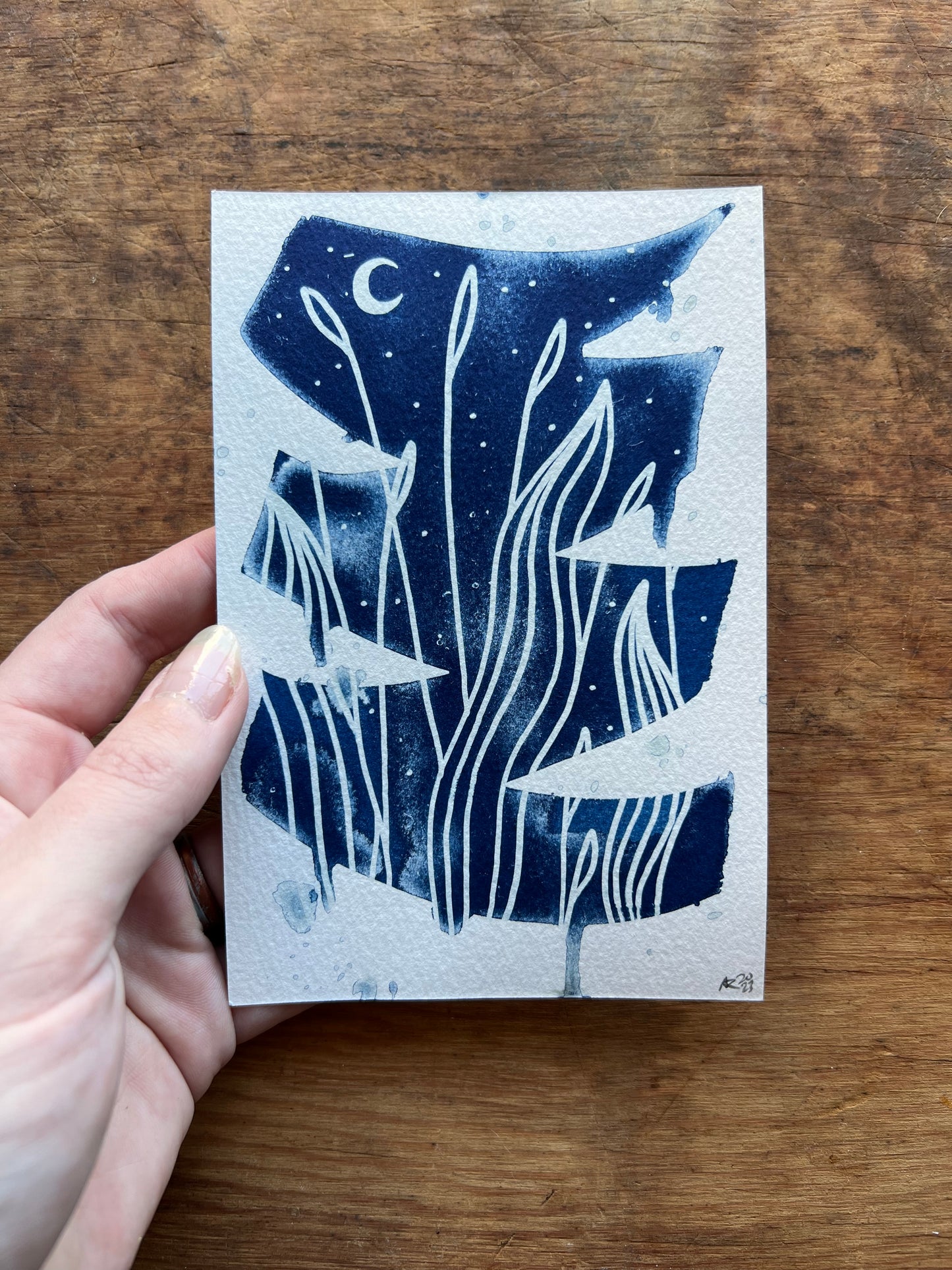 Cyanotype III.XXIII #1 4x6” | Handmade Cyanotype Print