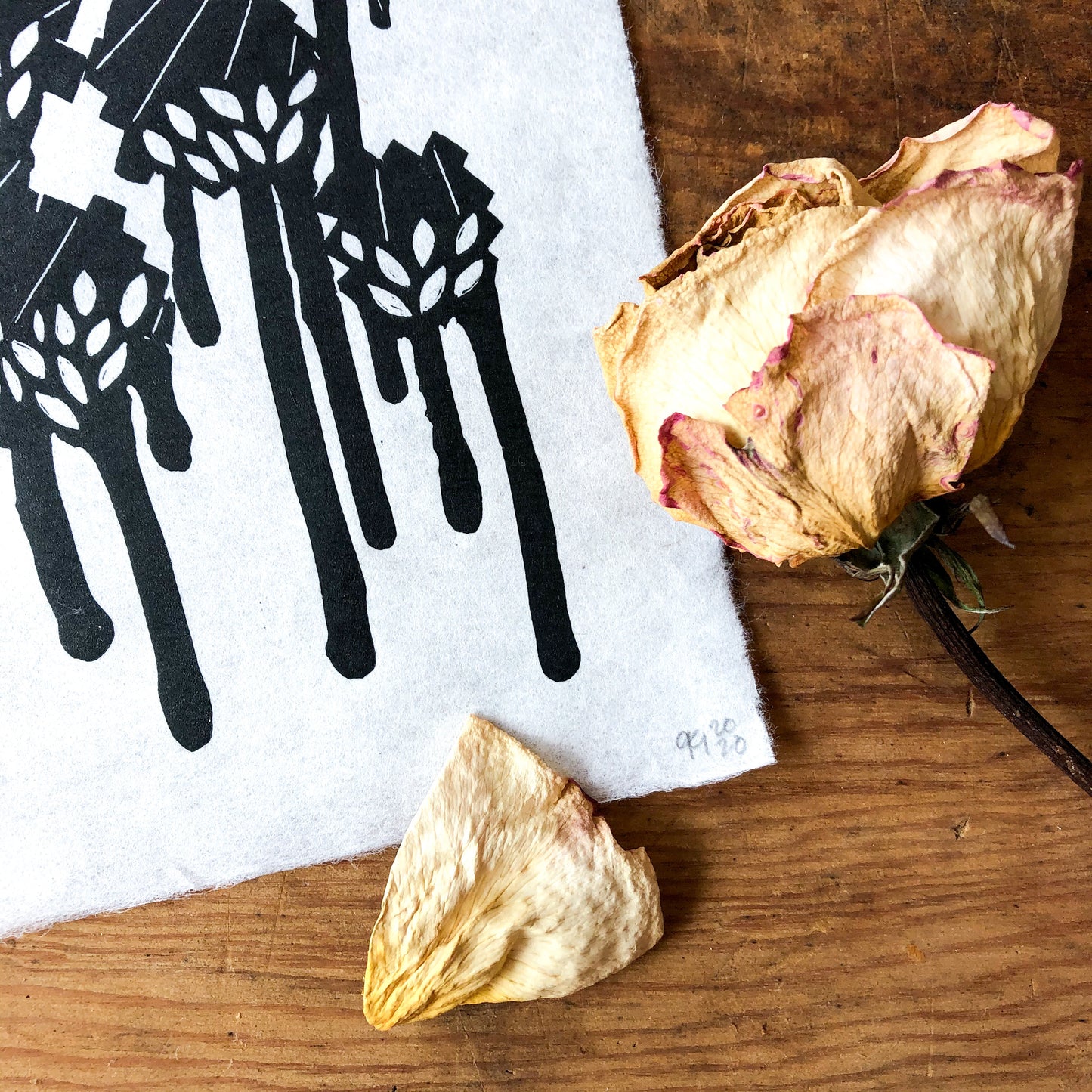 "Untitled" Linocut Print (New Growth)