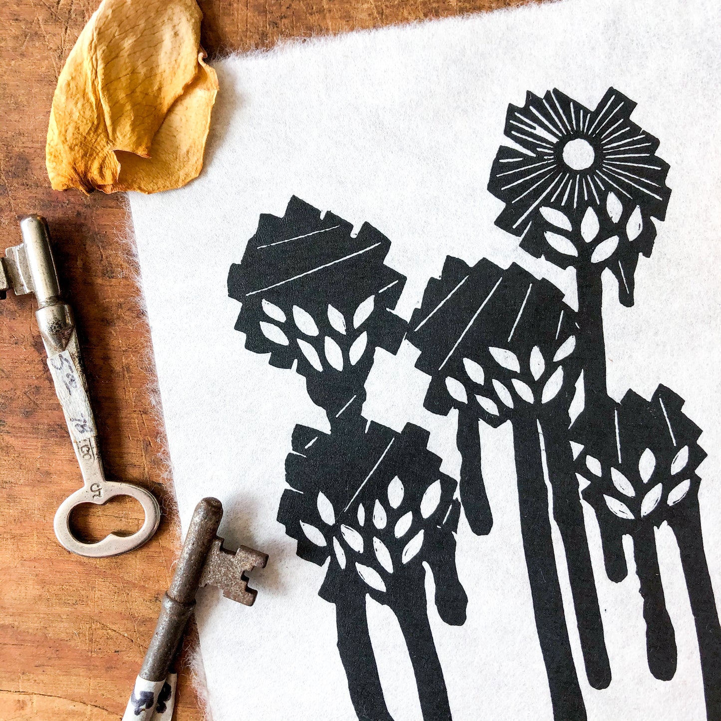 "Untitled" Linocut Print (New Growth)