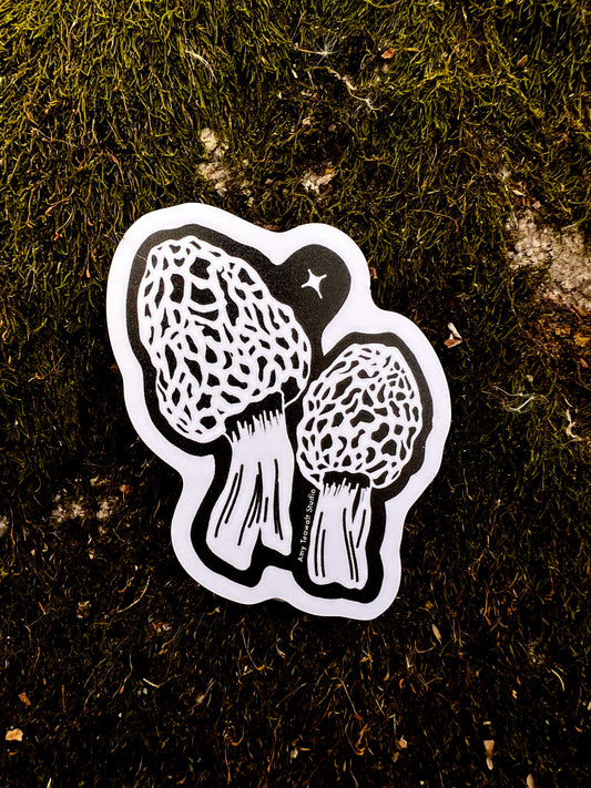 "Morel Magic” 3 Inch Sticker | Minnesota Illustration Eco-Friendly Sticker