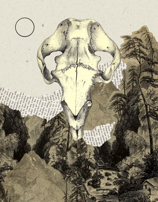 "The Last Gift" Fine Art Print | Collage Art, Moody Nature, No AI