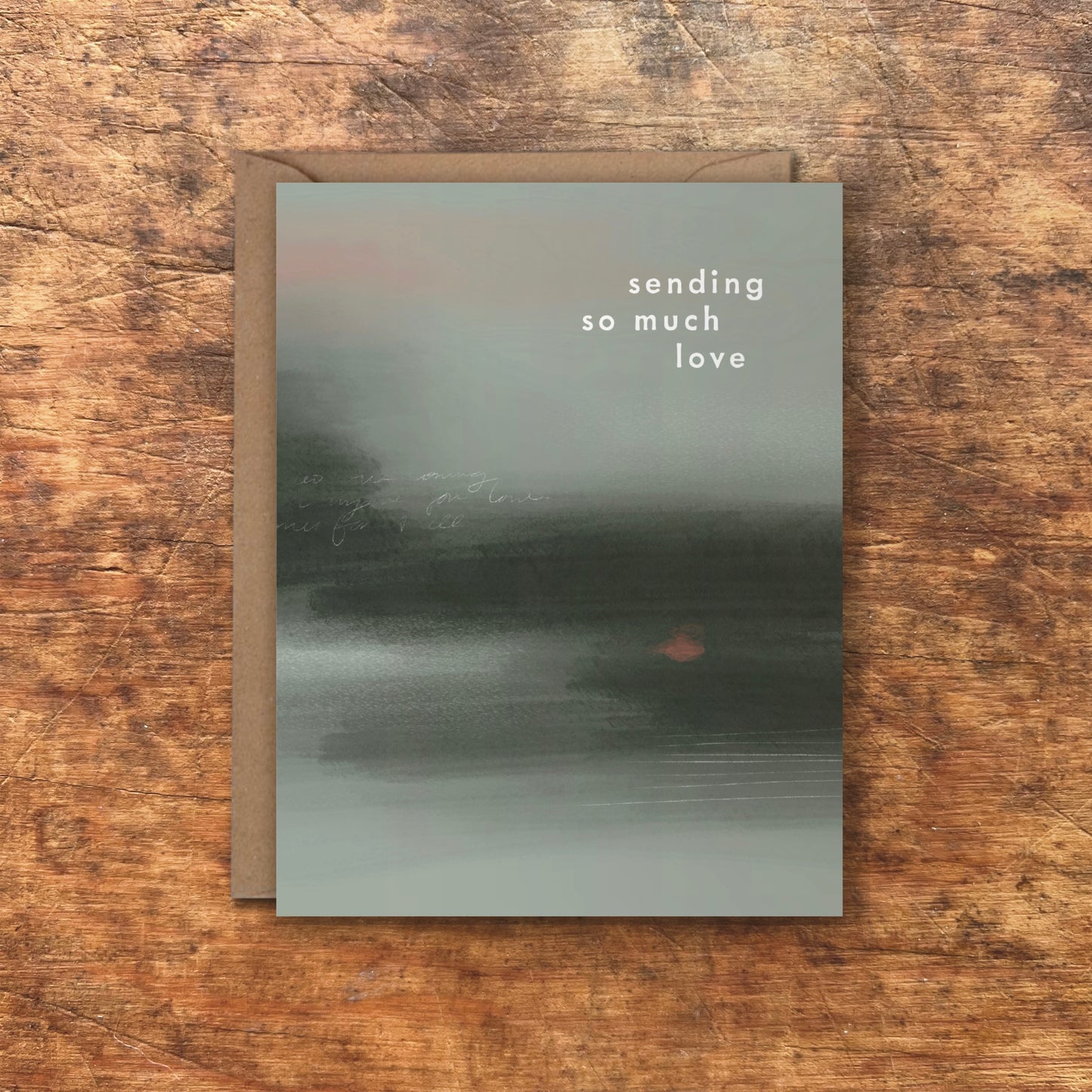 Sending So Much Love Abstract Painting Greeting Cards | Blank Inside, A2, Recycled