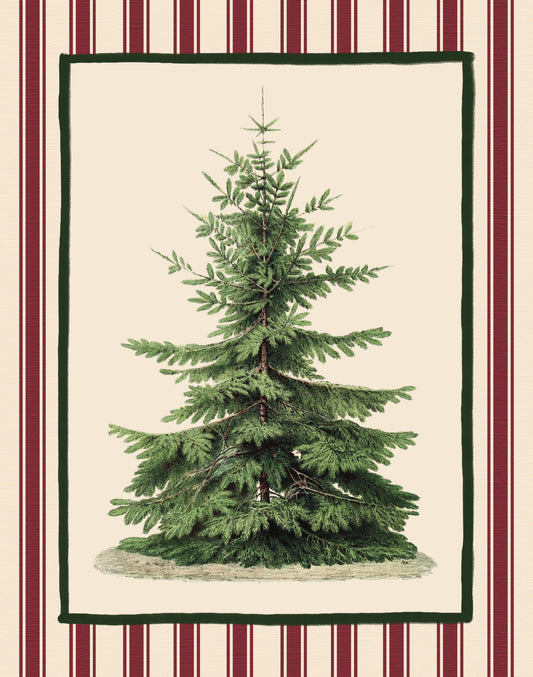 “Oh Christmas Tree" Fine Art Print | Collage Art, Vintage Christmas, No AI
