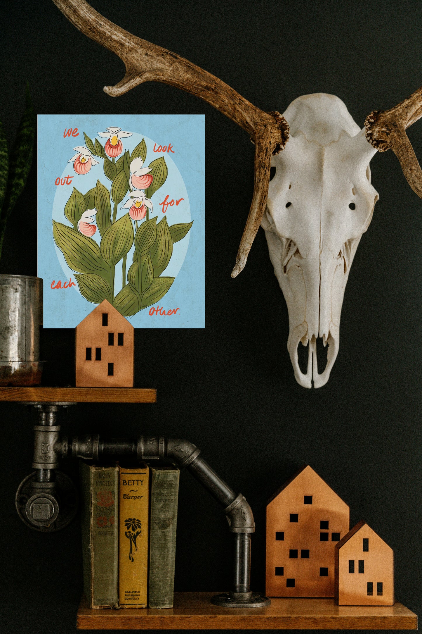 We Look Out For Each Other Showy Lady’s Slipper Fine Art Print | Minnesota Flower Art, No AI