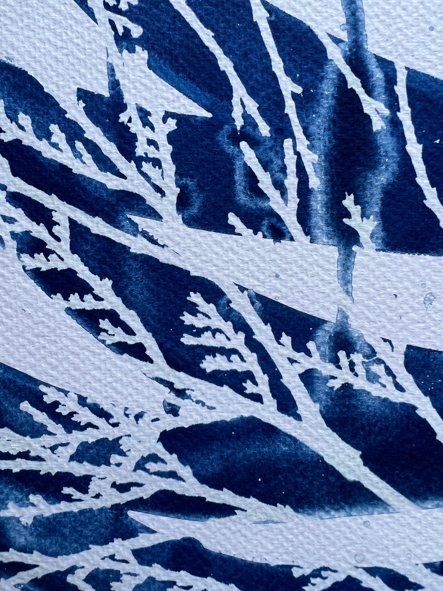 Cyanotype III.XXIII #4 9x12”, Handmade Cyanotype Print